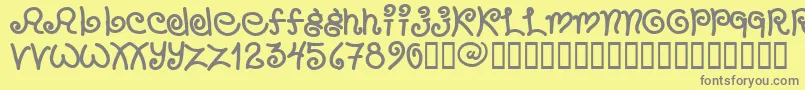 フォントChang – 黄色の背景に灰色の文字