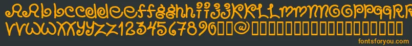 Шрифт Chang – оранжевые шрифты на чёрном фоне