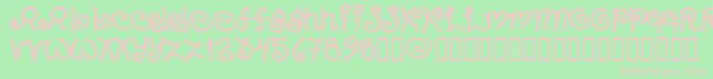 Chang Font – Pink Fonts on Green Background