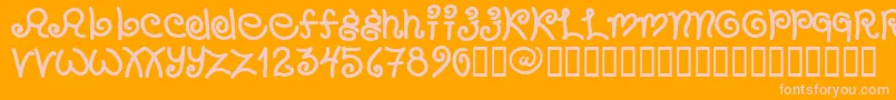 フォントChang – オレンジの背景にピンクのフォント