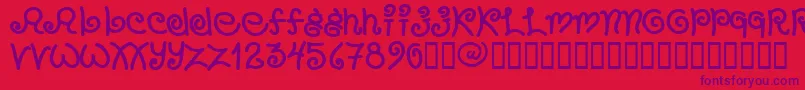 フォントChang – 赤い背景に紫のフォント