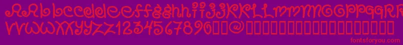 フォントChang – 紫の背景に赤い文字