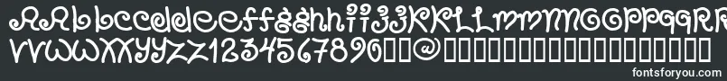 Шрифт Chang – белые шрифты на чёрном фоне