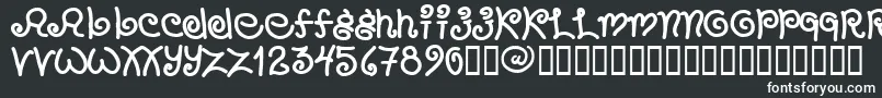 フォントChang – 黒い背景に白い文字