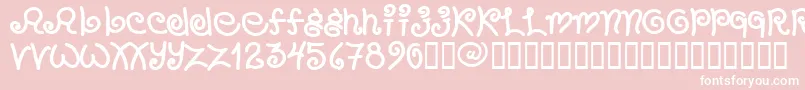 Chang-Schriftart – Weiße Schriften auf rosa Hintergrund