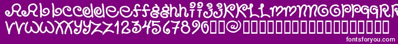 Шрифт Chang – белые шрифты на фиолетовом фоне