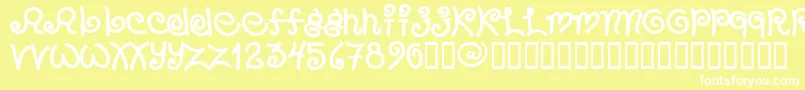 フォントChang – 黄色い背景に白い文字