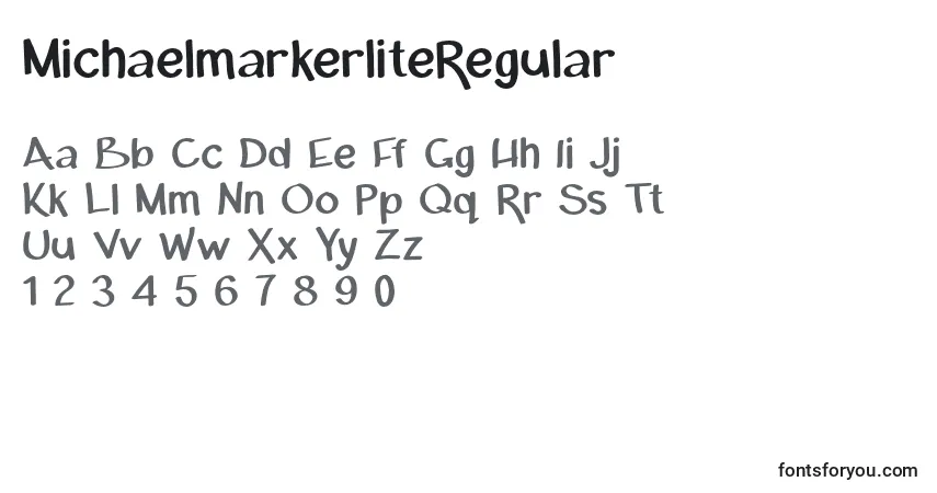 Schriftart MichaelmarkerliteRegular (109312) – Alphabet, Zahlen, spezielle Symbole