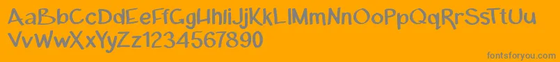 MichaelmarkerliteRegular Font – Gray Fonts on Orange Background