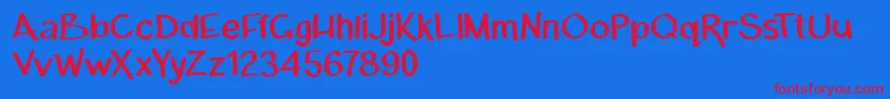 MichaelmarkerliteRegular Font – Red Fonts on Blue Background