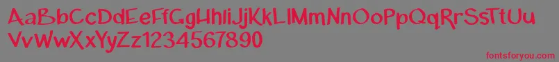 フォントMichaelmarkerliteRegular – 赤い文字の灰色の背景