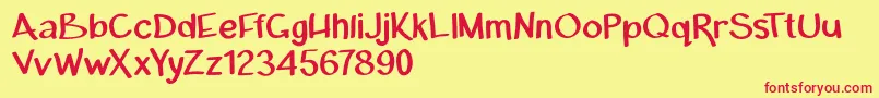 MichaelmarkerliteRegular Font – Red Fonts on Yellow Background