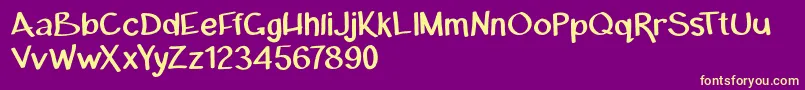 MichaelmarkerliteRegular Font – Yellow Fonts on Purple Background