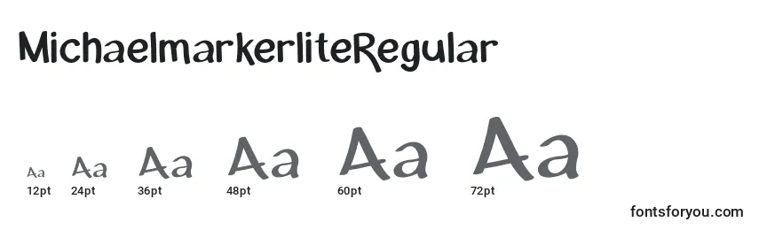 Размеры шрифта MichaelmarkerliteRegular (109312)