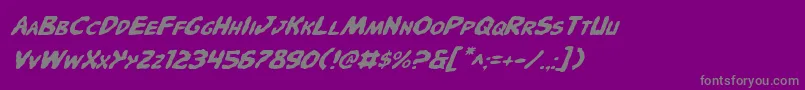 Pandi Font – Gray Fonts on Purple Background