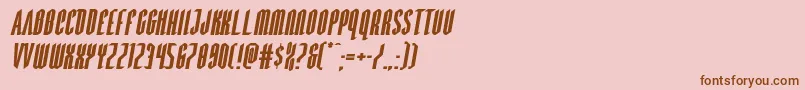 Devilsummonerexpandital Font – Brown Fonts on Pink Background