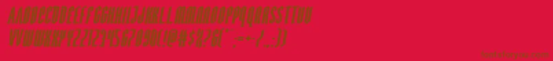 Devilsummonerexpandital Font – Brown Fonts on Red Background