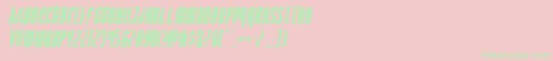 Devilsummonerexpandital Font – Green Fonts on Pink Background