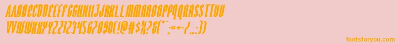 Devilsummonerexpandital Font – Orange Fonts on Pink Background