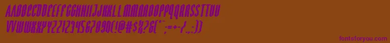 Devilsummonerexpandital Font – Purple Fonts on Brown Background