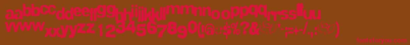 BluevelvetRoyal Font – Red Fonts on Brown Background