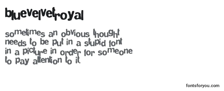 BluevelvetRoyal Font