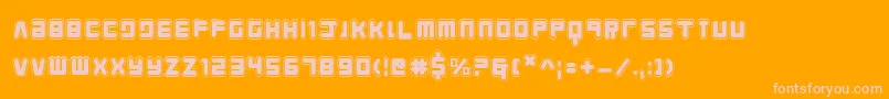 YoungTechsAcademy Font – Pink Fonts on Orange Background