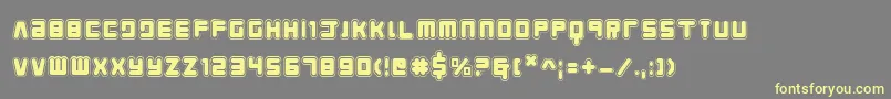 YoungTechsAcademy Font – Yellow Fonts on Gray Background