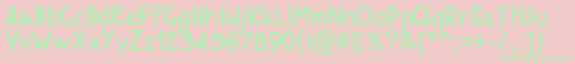 Saiba mais sobre a fonte Pwboldscript Fonte Pwboldscript – fontes verdes em um fundo rosa