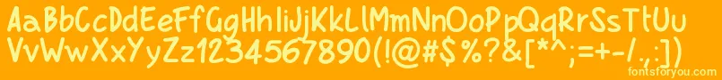 Подробнее о шрифте Pwboldscript Шрифт Pwboldscript – жёлтые шрифты на оранжевом фоне