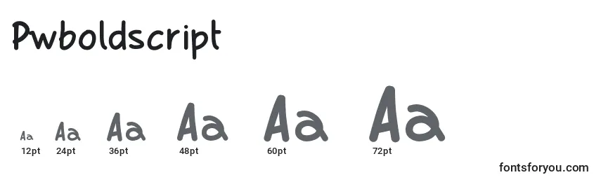 Pwboldscript Font Sizes