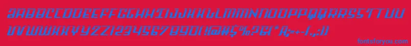 Skycabhalf2 Font – Blue Fonts on Red Background