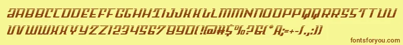 Skycabhalf2 Font – Brown Fonts on Yellow Background