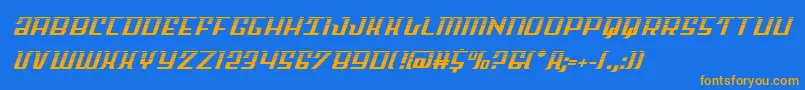 Skycabhalf2 Font – Orange Fonts on Blue Background