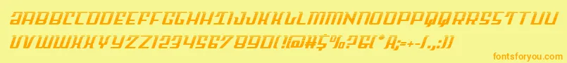 Skycabhalf2 Font – Orange Fonts on Yellow Background