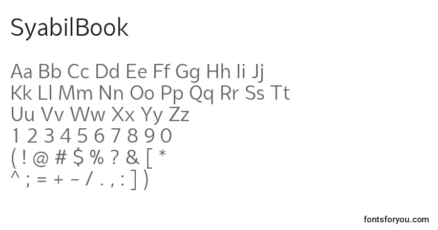 Schriftart SyabilBook (109321) – Alphabet, Zahlen, spezielle Symbole