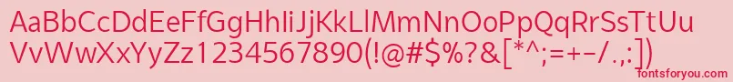 SyabilBook Font – Red Fonts on Pink Background