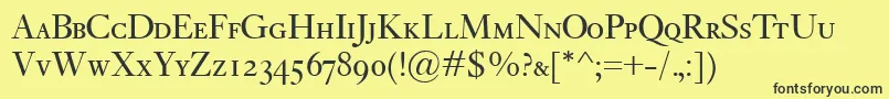 KisClassicoSc Font – Black Fonts on Yellow Background