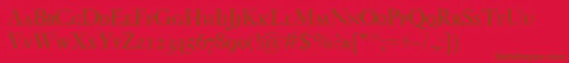 KisClassicoSc Font – Brown Fonts on Red Background