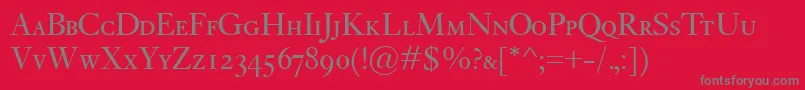 KisClassicoSc Font – Gray Fonts on Red Background