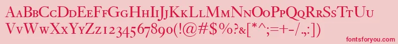 KisClassicoSc Font – Red Fonts on Pink Background