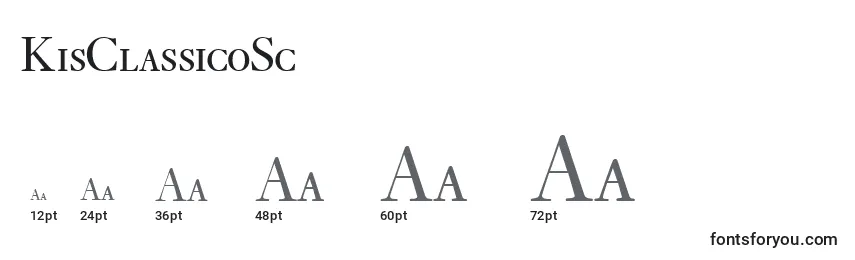 KisClassicoSc Font Sizes