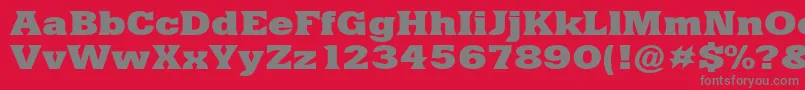 YacimientoExtraboldEx Font – Gray Fonts on Red Background