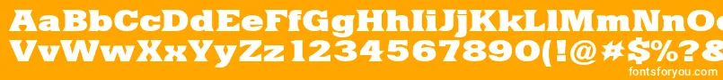 YacimientoExtraboldEx Font – White Fonts on Orange Background