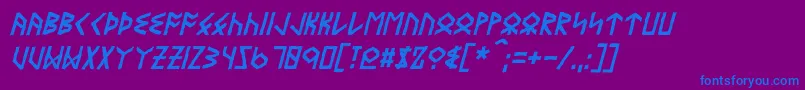 fuente EyvindrItalic – Fuentes Azules Sobre Fondo Morado