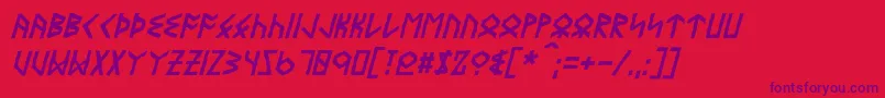 EyvindrItalic Font – Purple Fonts on Red Background