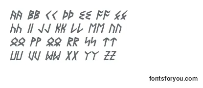 Überblick über die Schriftart EyvindrItalic