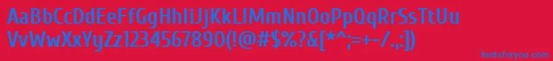 CuprumBold Font – Blue Fonts on Red Background