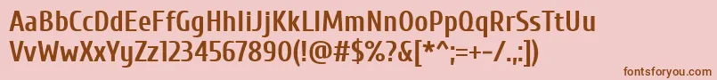 CuprumBold Font – Brown Fonts on Pink Background