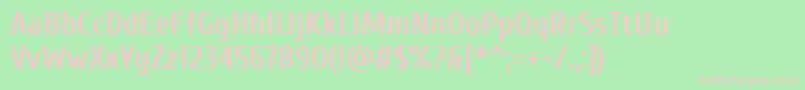 フォントCuprumBold – 緑の背景にピンクのフォント